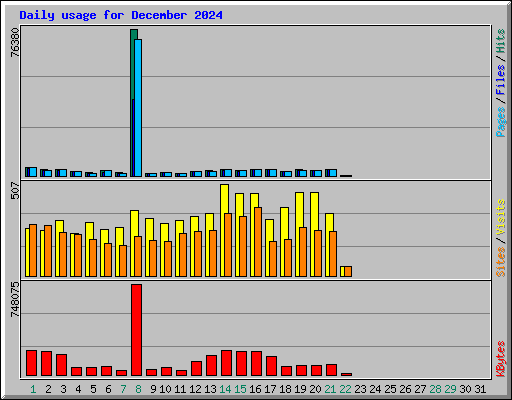 Daily usage for December 2024