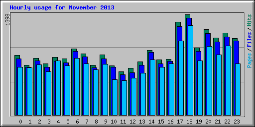 Hourly usage for November 2013