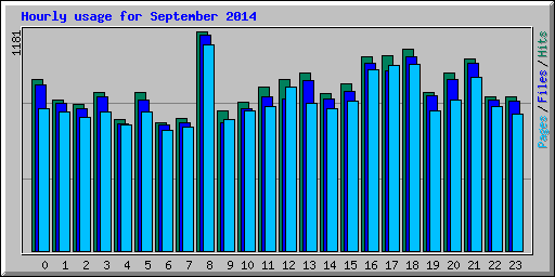 Hourly usage for September 2014