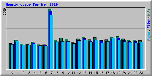 Hourly usage for May 2020