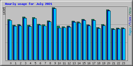 Hourly usage for July 2021