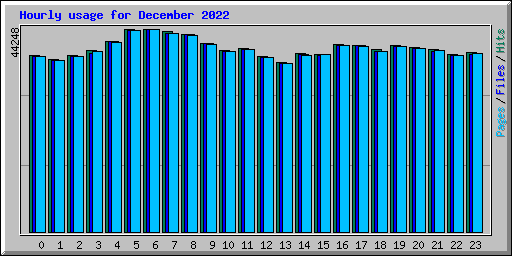 Hourly usage for December 2022