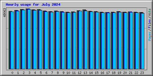 Hourly usage for July 2024