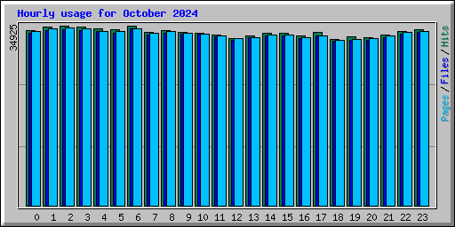 Hourly usage for October 2024