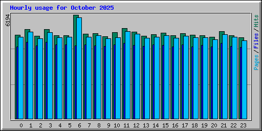 Hourly usage for October 2025