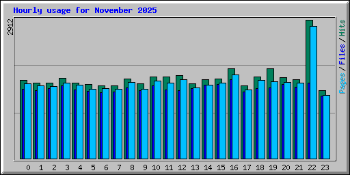 Hourly usage for November 2025