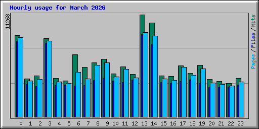 Hourly usage for March 2026