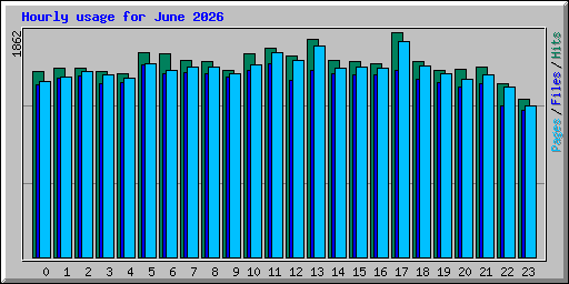Hourly usage for June 2026