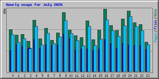 Hourly usage for July 2026