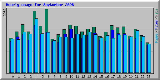 Hourly usage for September 2026